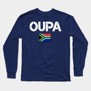 Oupa ( Grandpa ) with South Africa Flag Long Sleeve T-Shirt